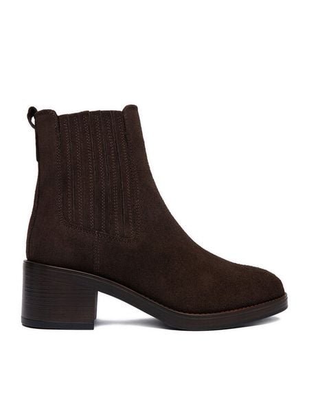 GINO ROSSI Botki C-25781LM-KELLY Brązowy. Brązowe botki Gino Rossi, bez wzorów, ze skóry, bez obcasa, na słupku, bez zapięcia. Za 349.99 zł.