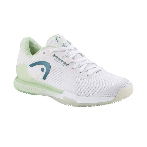 Damskie buty do padla Head Sprint Pro 4.0. Białe buty treningowe Head, bez wzorów, bez zapięcia, do biegania. W wyprzedaży za 612.00 zł.