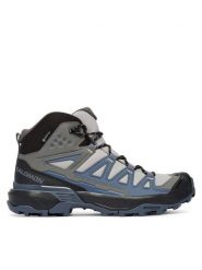 Salomon Trekkingi X Ultra 360 Mid GTX L45390700 Szary. Szare buty trekkingowe Salomon, ze skóry, bez zapięcia. Za 709.99 zł.