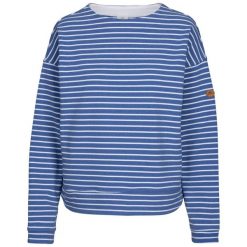 Koszulka/Bluza Damska Soothing Striped Marl Top. Niebieskie bluzy z kapturem Trespass, m, bez wzorów, z dzianiny, bez kaptura, trekkingowe. Za 195.99 zł.