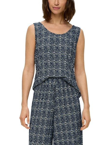 S.OLIVER RED LABEL Top w kolorze granatowym rozmiar: 36. Niebieskie topy s.Oliver RED LABEL, s, bez wzorów, bez kołnierzyka, bez ramiączek. Za 43.99 zł.