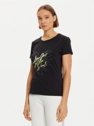 Liu Jo Sport T-Shirt TF4312 JS088 Czarny Regular Fit. Czarne t-shirty sportowe Liu Jo Sport, xl, bez wzorów, z bawełny, bez ramiączek. Za 179.99 zł.