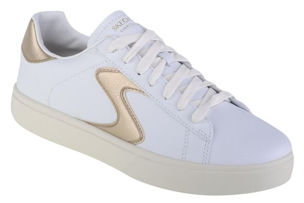 Buty sportowe Sneakersy damskie Skechers Eden LX-Beaming Glory. Białe buty treningowe Skechers, bez wzorów, z materiału, przed kostkę, bez zapięcia, trekkingowe. Za 249.99 zł.