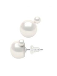 Mitzuko Kolczyki-wkrętki w kolorze białym z perłami rozmiar: onesize. Białe kolczyki Mitzuko, z perłą, srebrne. Za 173.99 zł.