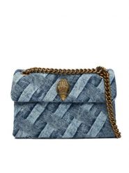Kurt Geiger Torebka 8885588669 Niebieski. Niebieskie kopertówki Kurt Geiger, bez wzorów, z materiału, wizytowe, bez dodatków. Za 629.99 zł.