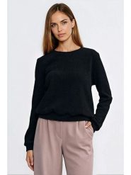 Nife Bluza w kolorze czarnym rozmiar: 40. Czarne bluzy Nife, bez wzorów, prążkowane, bez ramiączek, bez kaptura. Za 119.68 zł.