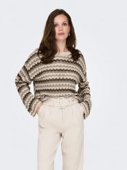 ONLY Sweter w kolorze beżowo-brązowym rozmiar: XS. Brązowe swetry ONLY, xs, bez wzorów, bez ramiączek. Za 70.57 zł.