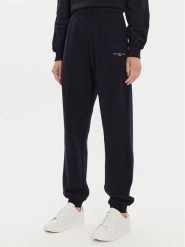 Tommy Hilfiger Spodnie dresowe WW0WW42883 Granatowy Regular Fit. Niebieskie spodnie dresowe Tommy Hilfiger, bez wzorów, z bawełny. Za 319.99 zł.