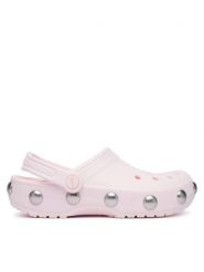 Crocs Klapki Classic Big Studded Clog 214236 Różowy jasny. Czerwone klapki Crocs, bez wzorów, z tworzywa sztucznego, bez obcasa, bez zapięcia. Za 259.99 zł.