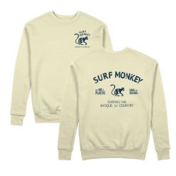 Bluza Save the Ocean – okrągły dekolt / dla dorosłych (cytrynowy). Żółte bluzy z kapturem SURF MONKEY, l, bez wzorów, z bawełny, bez kaptura. Za 309.95 zł.