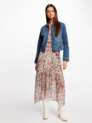 Morgan Kurtka jeansowa 231-VPOMI Niebieski Regular Fit. Niebieskie kurtki Morgan, bez wzorów, z bawełny, bez kaptura. Za 179.99 zł.