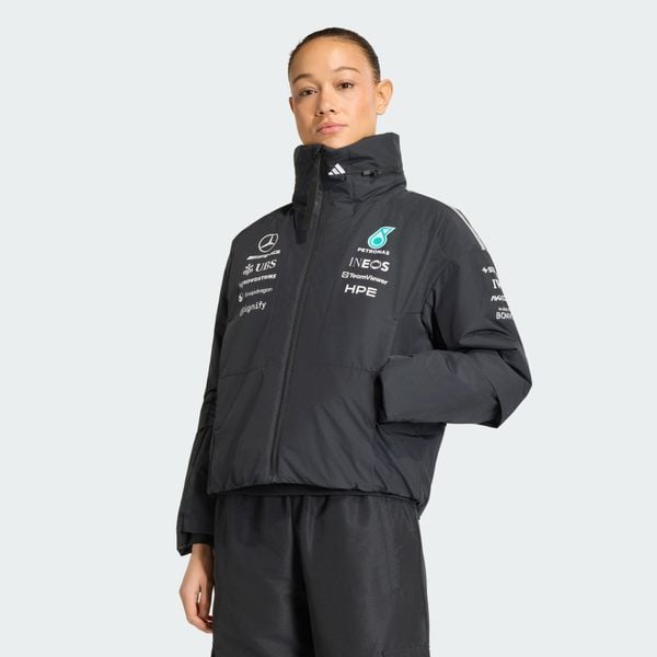 KURTKA MERCEDES - AMG PETRONAS FORMULA 1 TEAM ENGINEERS. Czarne kurtki adidas, l, bez wzorów, z elastanu, biznesowe, bez kaptura. Za 899.00 zł.