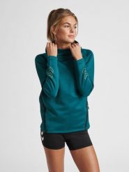 Damska bluza z kapturem Hummel Cima XK. Niebieskie bluzy Hummel, xs, bez wzorów, z dresówki, klasyczne, bez ramiączek, z kapturem. Za 223.25 zł.
