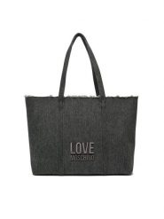 LOVE MOSCHINO Torebka JC4321PP0IKQ0000 Czarny. Czarne torebki klasyczne Love Moschino, bez wzorów, z materiału, bez dodatków. Za 999.99 zł.