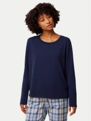 Triumph Koszulka piżamowa 10221070 Granatowy Regular Fit. Niebieskie koszule nocne Triumph, bez wzorów, z bawełny, bez ramiączek. Za 119.99 zł.