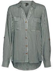 Vero Moda Bluzka w kolorze biało-czarnym rozmiar: XXL. Białe bluzki Vero Moda, s, bez wzorów, z wiskozy, klasyczne, bez kołnierzyka, bez ramiączek. Za 74.63 zł.