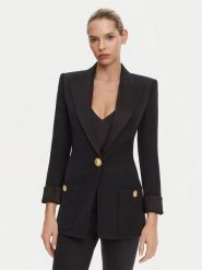 Balmain Marynarka DF1SE095ME54 Czarny Regular Fit. Czarne marynarki i żakiety Balmain, bez wzorów, z wełny, bez ramiączek. Za 7,969.00 zł.