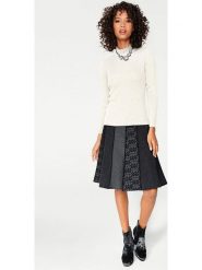 Heine Sweter w kolorze kremowym rozmiar: 36. Brązowe swetry Heine, bez wzorów, z bawełny, bez ramiączek. Za 57.06 zł.