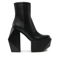 Botki United Nude. Czarne botki United Nude, bez wzorów, bez obcasa, na słupku, bez zapięcia. Za 1,349.00 zł.