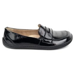 Olivier Barefoot Eleganckie Damskie minimalistyczne mokasyny skórzane 1280 czarne. Czarne mokasyny bez wzorów, z materiału. Za 484.00 zł.