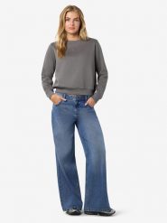 Noisy may Bluza w kolorze szarym rozmiar: M. Szare bluzy Noisy May, m, bez wzorów, z bawełny, bez ramiączek, bez kaptura. Za 105.63 zł.