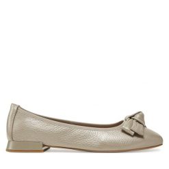 Baleriny Caprice. Szare baleriny Caprice, bez wzorów, bez obcasa, bez zapięcia. Za 319.99 zł.