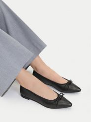Lasocki Baleriny CEO-RST-ROSE-75 Czarny. Czarne baleriny Lasocki, bez wzorów, ze skóry, bez obcasa, bez zapięcia. Za 179.99 zł.