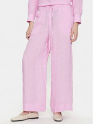 Marella Spodnie materiałowe Apogeo 2413131084 Różowy Regular Fit. Czerwone spodnie materiałowe Marella, bez wzorów, ze lnu. Za 489.99 zł.