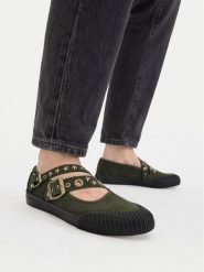Vans Baleriny Mary Jane Straps VN000D9AOLV1 Zielony. Zielone baleriny Vans, bez wzorów, ze skóry, bez obcasa, bez zapięcia. Za 256.99 zł.