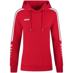Bluza z kapturem dla kobiet Jako Power. Czerwone bluzy JAKO, na zimę, bez wzorów, z bawełny, z kapturem. Za 369.00 zł.