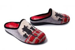 SANITAL FLEX 7300-29 gatos ratones rojo, kapcie damskie. Kapcie Sanital-Flex, bez wzorów. Za 106.17 zł.