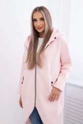 Bluza ocieplana długa pudrowy róż melanż. Czerwone bluzy KESI, l, bez wzorów, z bawełny, bez ramiączek, bez kaptura. Za 355.46 zł.