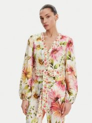 Guess Bluzka W5GH40 WG4G0 Kolorowy Regular Fit. Bluzki Guess, l, z aplikacjami, z wiskozy, bez kołnierzyka, bez ramiączek. Za 289.99 zł.