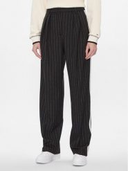 Tommy Hilfiger Spodnie materiałowe Relaxed Straight Pinstripe Pant WW0WW40513 Czarny Straight Fit. Czarne spodnie materiałowe Tommy Hilfiger, bez wzorów, z materiału. Za 539.99 zł.