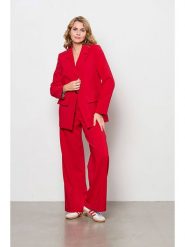 &Co Woman Spodnie "Celeste" w kolorze czerwonym rozmiar: XS. Czerwone spodnie materiałowe &Co Woman, bez wzorów, z materiału. Za 97.28 zł.