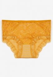 Żółte Bawełniane Majtki Figi z Koronką Wexne. Żółte figi Born2be, bez wzorów, z bawełny. Za 19.99 zł.