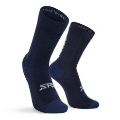 Skarpetki rowerowe z wełną merino unisex SRX Arctic S. Niebieskie skarpetki SIROKO, bez wzorów, z wełny. Za 83.00 zł.