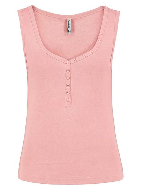 Sublevel Top w kolorze łososiowym rozmiar: L. Pomarańczowe topy Sublevel, l, bez wzorów, z bawełny, bez kołnierzyka, bez ramiączek. Za 41.59 zł.