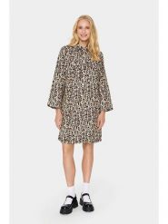 SAINT TROPEZ Sukienka "Zeeka" w kolorze jasnobrązowo-czarno-beżowym rozmiar: XL. Brązowe sukienki Saint Tropez, xl, bez wzorów, bez kołnierzyka, bez ramiączek, mini. Za 152.99 zł.
