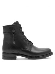 Lasocki Trzewiki WB-DAFFY-46 Czarny. Czarne botki Lasocki, bez wzorów, ze skóry, bez obcasa, na płaskiej podeszwie, bez zapięcia. Za 179.99 zł.