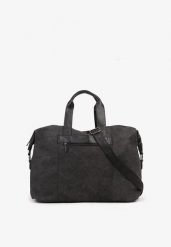 Czarna Jeansowa Torba Podróżna z Rączkami i Regulowanym Paskiem Jedelli. Czarne torby podróżne Born2be, bez wzorów, z jeansu, eleganckie, bez dodatków. Za 209.99 zł.