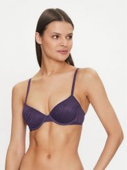 Calvin Klein Underwear Biustonosz z fiszbiną 000QF6875E Fioletowy. Fioletowe biustonosze Calvin Klein Underwear, bez wzorów, z syntetyku. Za 169.99 zł.