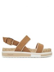 Pollini Sandały SA16405G0MTF0122 Brązowy. Brązowe sandały Pollini, bez wzorów, ze skóry, bez obcasa, na płaskiej podeszwie, bez zapięcia. Za 969.99 zł.