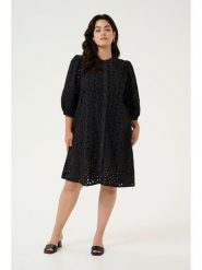 KAFFE curve Sukienka "Salina" w kolorze czarnym rozmiar: 44. Czarne sukienki KAFFE curve, bez wzorów, z bawełny, bez kołnierzyka, bez ramiączek, midi. Za 208.99 zł.