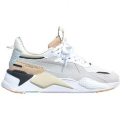 Buty do chodzenia damskie Puma Rsx Reinvent Wns. Białe buty treningowe Puma, bez wzorów, z materiału, bez zapięcia, trekkingowe. Za 427.55 zł.