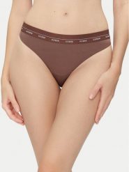 Guess Figi brazylijskie O5RE25 KCF20 Brązowy. Brązowe figi Guess, z aplikacjami, z syntetyku. Za 119.99 zł.
