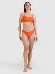 4F Dół od bikini damski - pomarańczowy L. Brązowe bikini 4f, bez wzorów, z elastanu, klasyczne. W wyprzedaży za 39.99 zł.