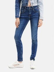 Desigual Jeansy 23SWDD21 Granatowy Skinny Fit. Niebieskie jeansy Desigual, bez wzorów, z bawełny. Za 179.99 zł.