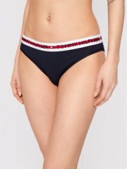 Tommy Hilfiger Figi klasyczne UW0UW02455 Granatowy. Niebieskie figi Tommy Hilfiger, bez wzorów, z bawełny. Za 59.99 zł.