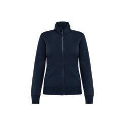 Damska kurtka ze szczotkowanego polaru Kariban. Niebieskie kurtki KARIBAN, bez wzorów, z polaru, bez kaptura. Za 198.00 zł.